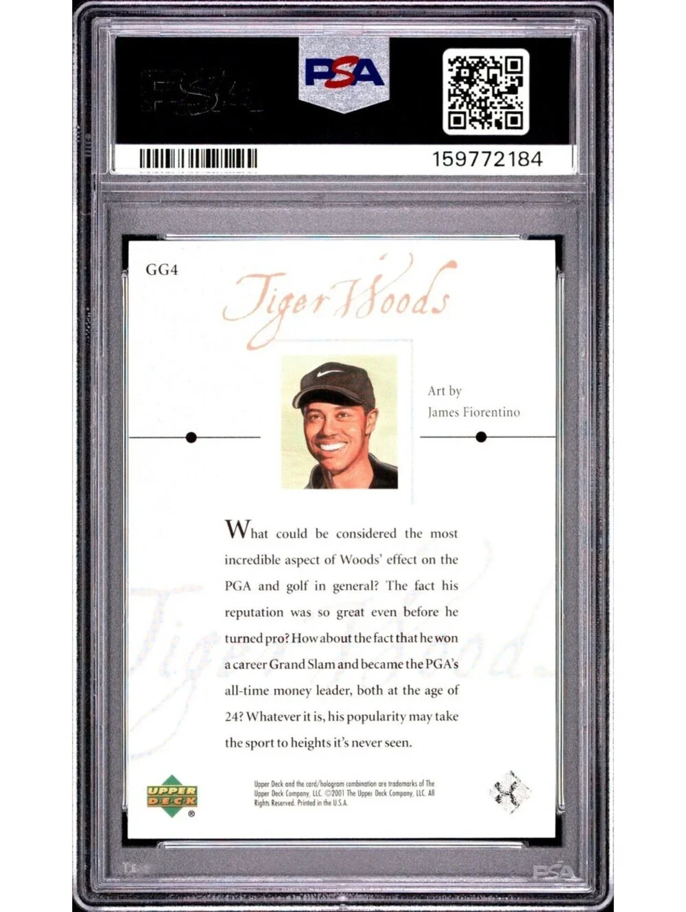 2001 Upper Deck Tiger Woods Gallery #GG4 PSA 8